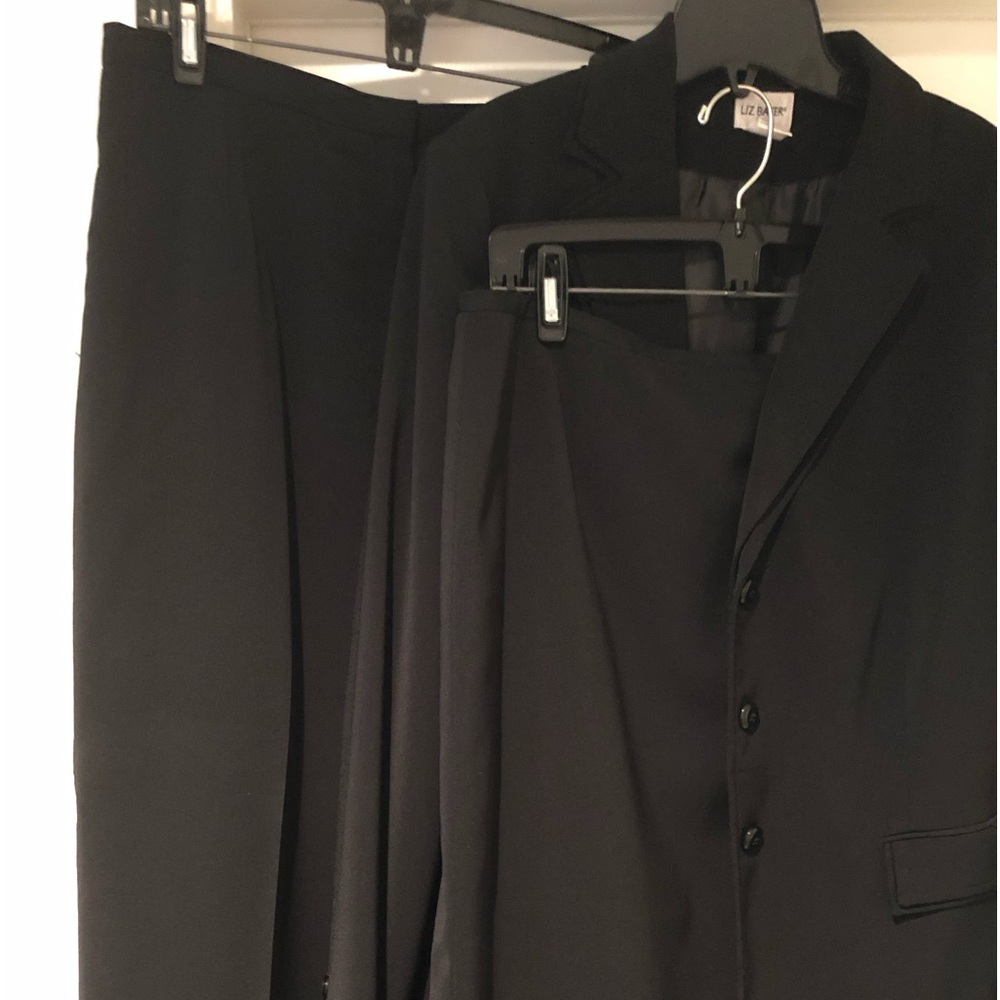 Liz Baker 3 piece pantsuit with skirt.